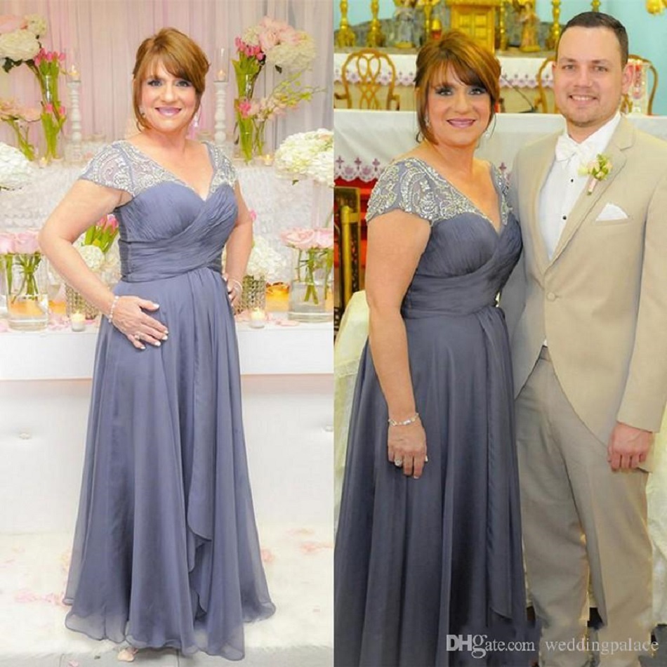 Grey Plus Size Mother Of The Bride Dresses