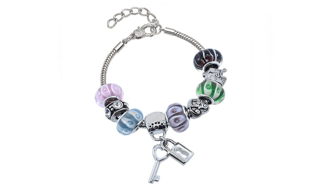 lock and key charm bracelets for women