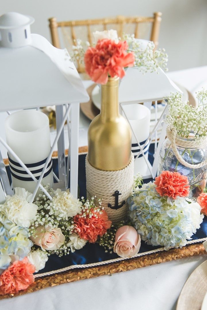 DIY Nautical Table Decorations for Weddings