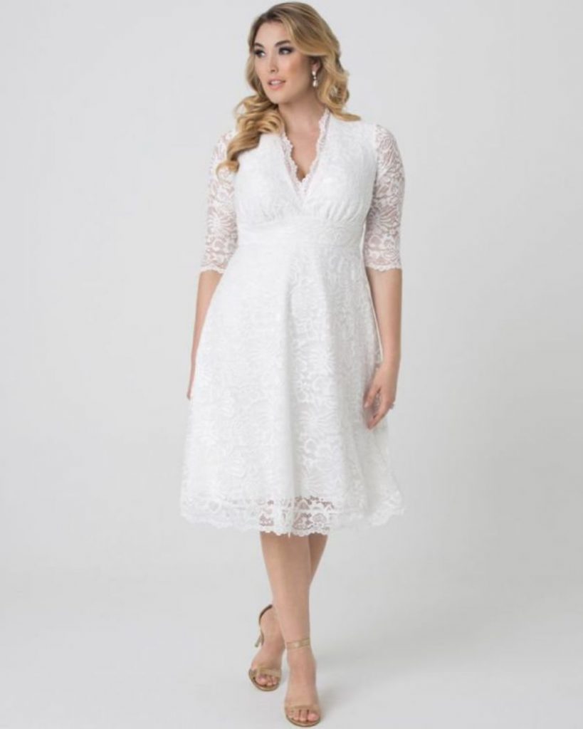 Plus Size White Dress
